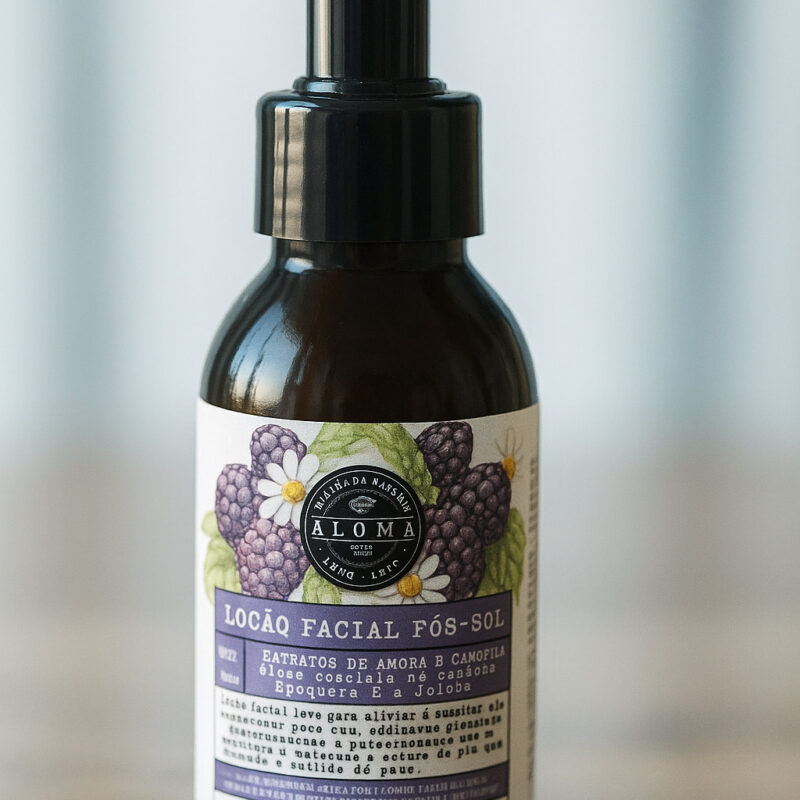 Loção Facial Pós Sol 60ml | ALOE VERA | ÓLEOS DE JOJOBA E ROSA MOSQUETA